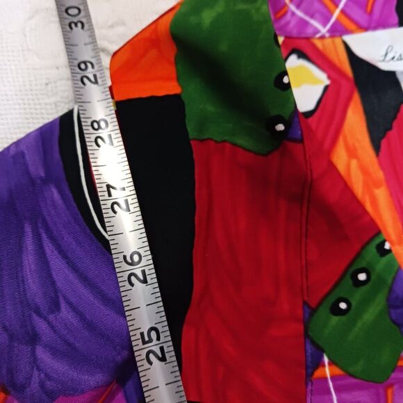 Vintage Lisa Josephs Retro Y2K Abstract Women's Blazer size L - Picture 9 of 10